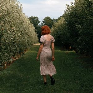 Cottagecore Floral Midi Dress